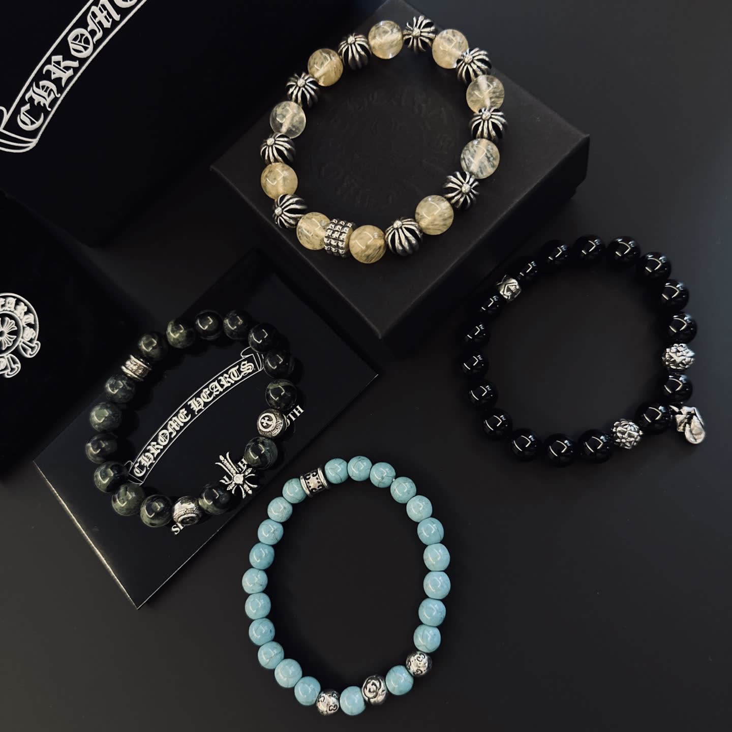 Chrome Hearts Beaded Bracelet Set
